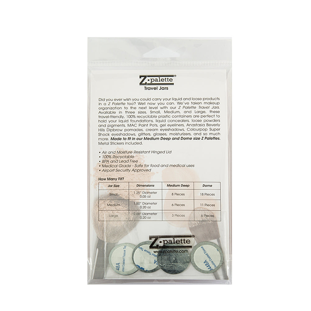 Medium Z Palette Travel Jars - 6 pack